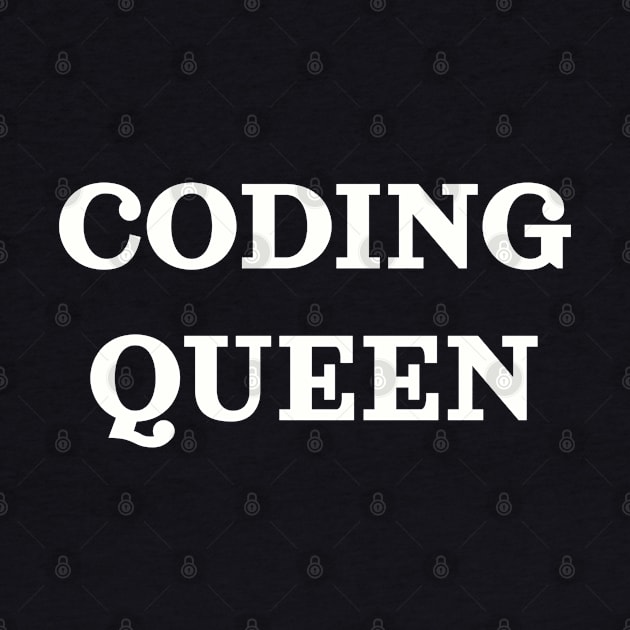 Coding Queen White by JetRocketDesigns